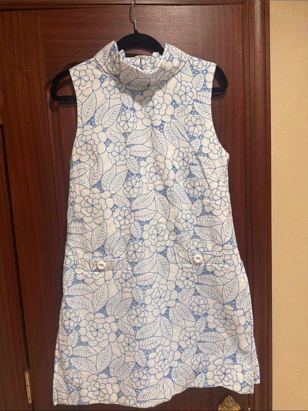 NWT Lilly Pulitzer White and Blue Floral Sleeveless Romper